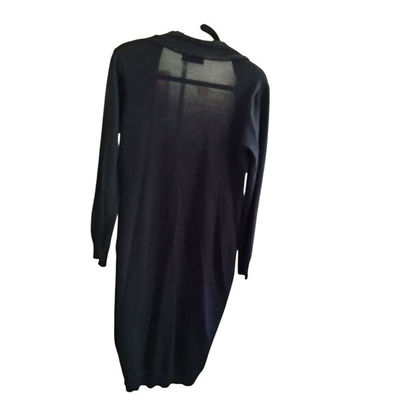 Grace Karin Size Medium Cardigan Sweater Womens Pockets Open Front Long Black - Picture 8 of 12